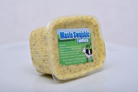 Masło wiejskie ze śmietany niepasteryzowanej 500g Masło wiejskie ze śmietany niepasteryzowanej 500g