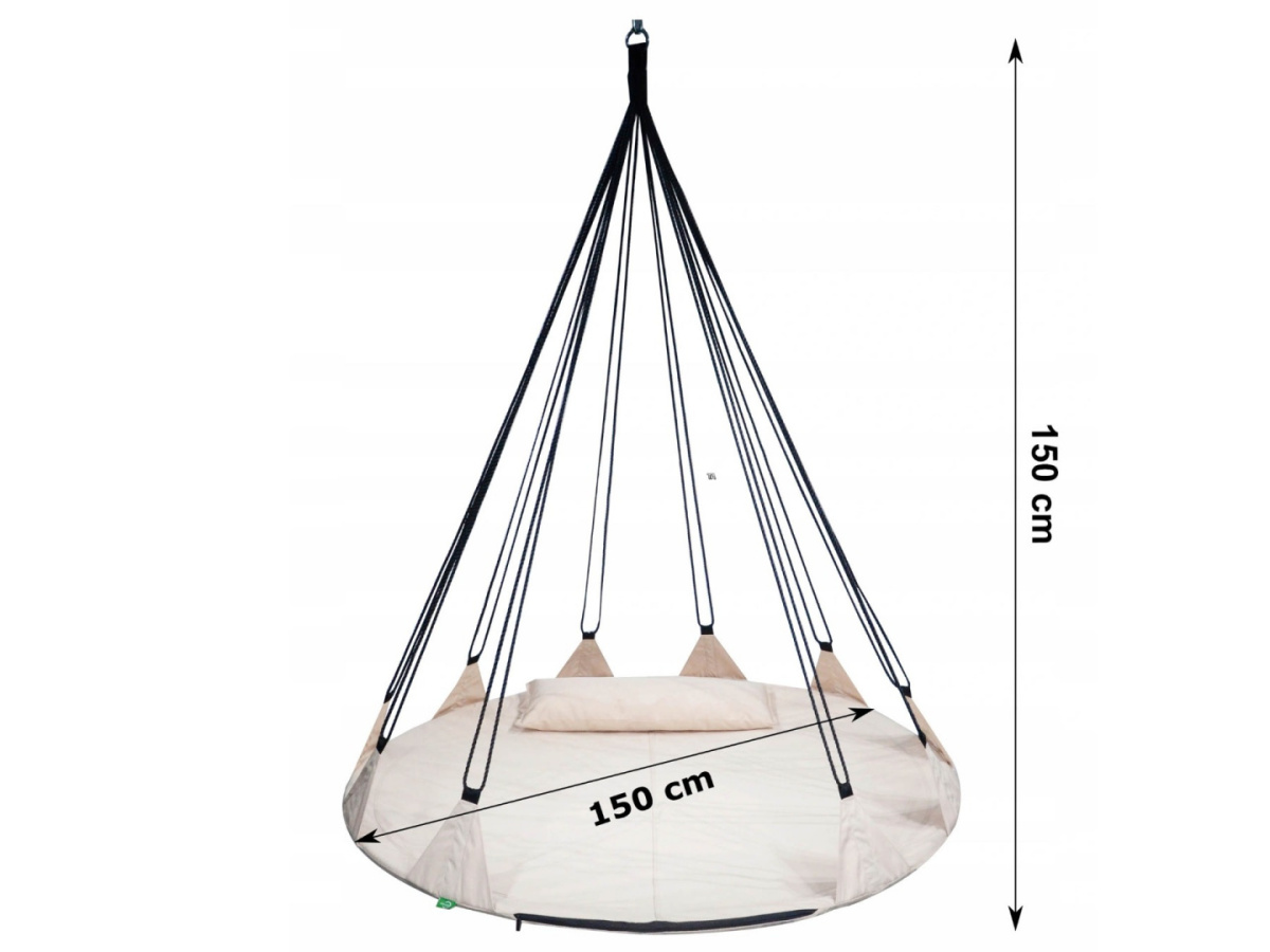 HUŚTAWKA LEŻANKA OGRODOWA BOCIANIE GNIAZDO XXXL 150cm Średnicy + Poduszka HUŚTAWKA LEŻANKA OGRODOWA BOCIANIE GNIAZDO XXXL 150cm Średnicy + Poduszka